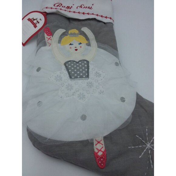 Pottery Barn Kids Buni Susi Dancing Ballerina Christmas Holiday Stocking Xmas - Picture 3 of 7